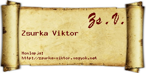 Zsurka Viktor névjegykártya